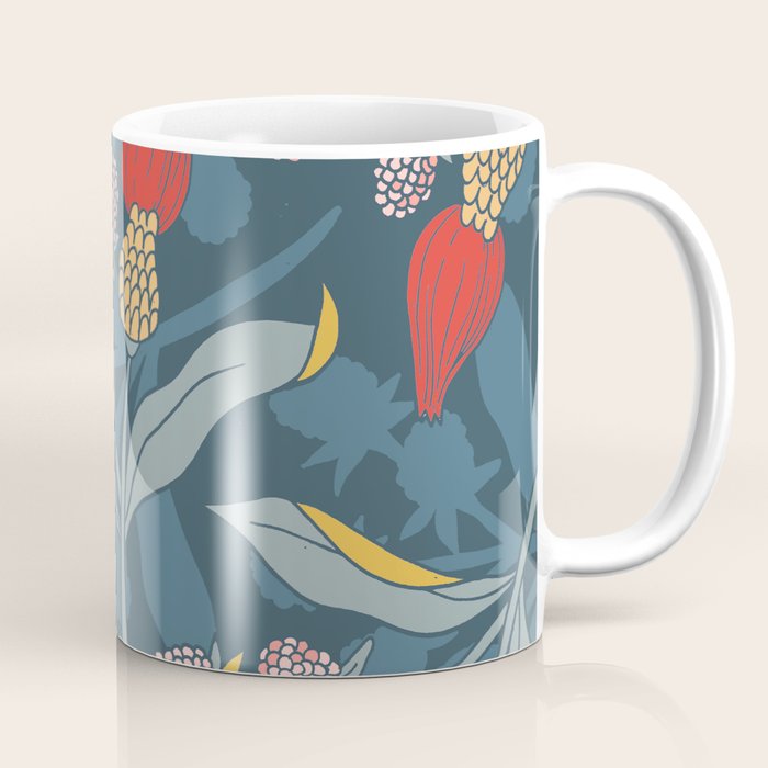 Retro floral shapes Coffee Mug Gallery Image 1