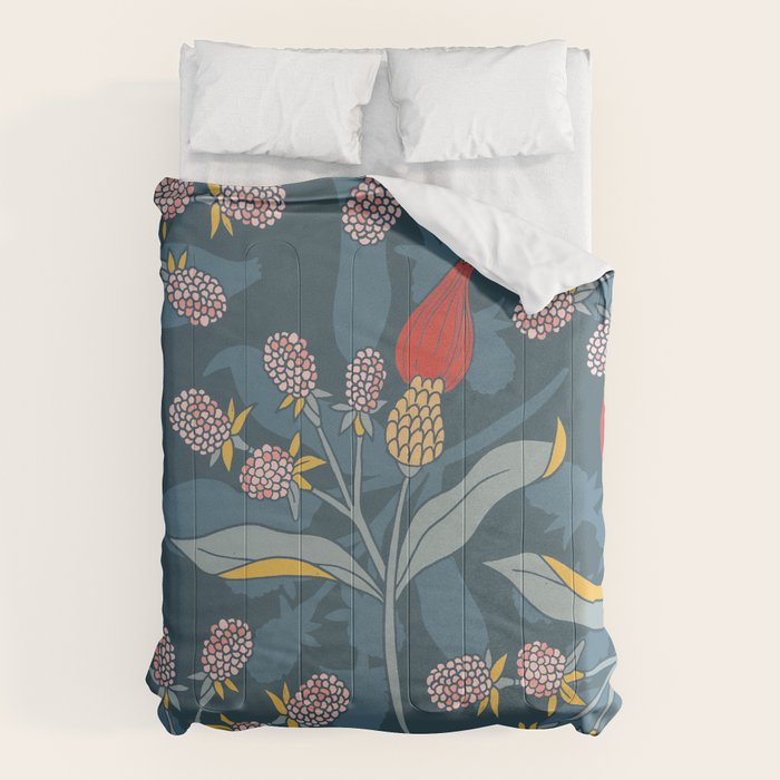 Retro floral shapes Comforter Gallery Image 6