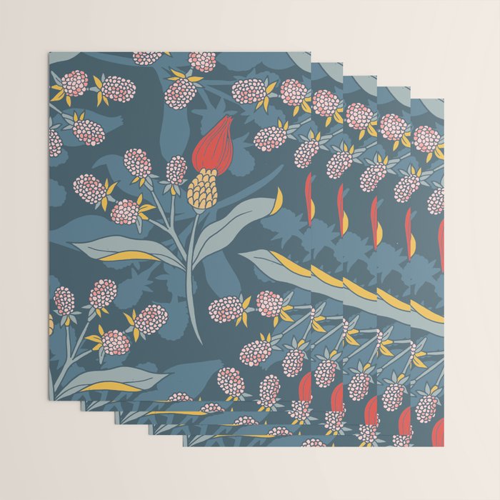 Retro floral shapes Wrapping Paper Gallery Image 3