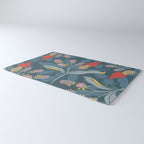 Retro floral shapes Rug Gallery Image 3