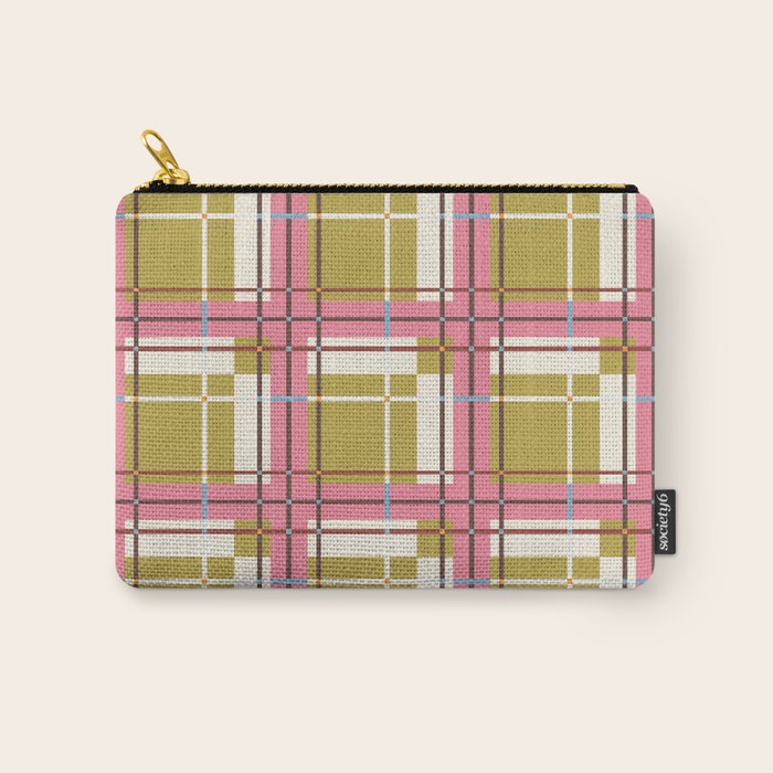 Bold Checked Design Carry All Pouch Gallery Image 1