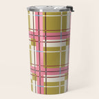 Bold Checked Design Travel Mug Gallery Image 2