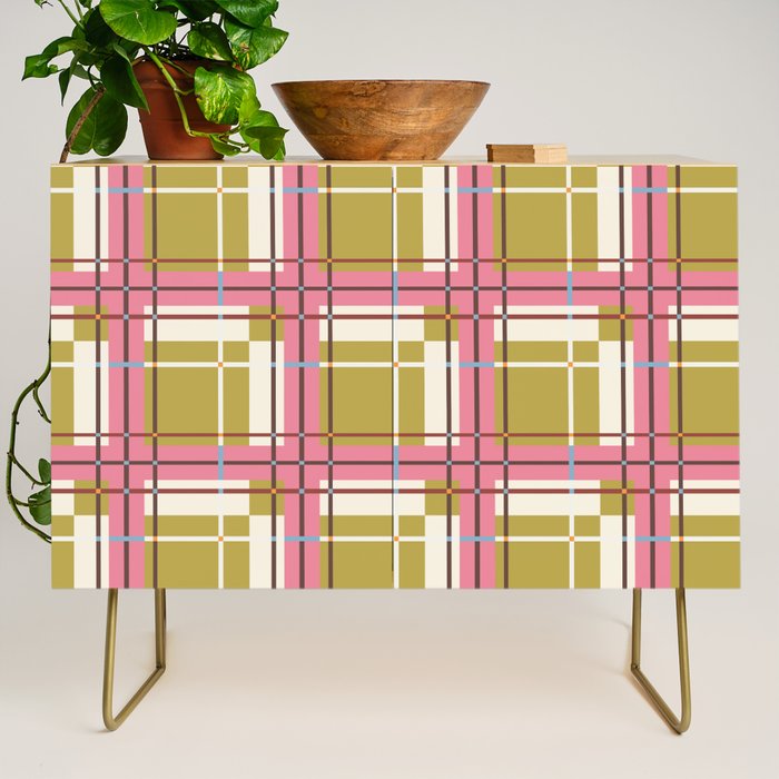 Bold Checked Design Credenza Gallery Image 1