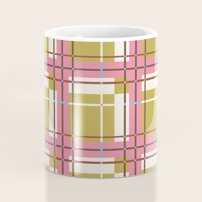 Bold Checked Design Coffee Mug Gallery Image 4