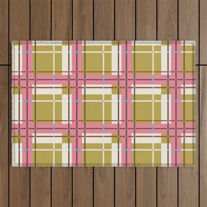Bold Checked Design Outdoor Rug Gallery Image 1
