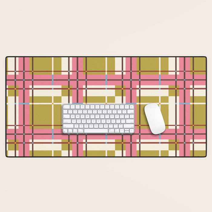 Bold Checked Design Desk Mat Gallery Image 1