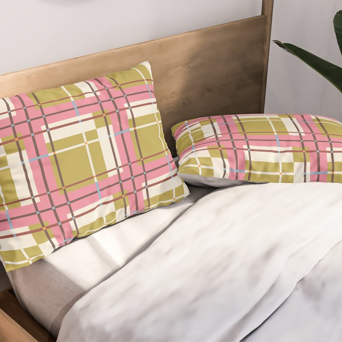 Bold Checked Design Pillow Sham Gallery Image 2