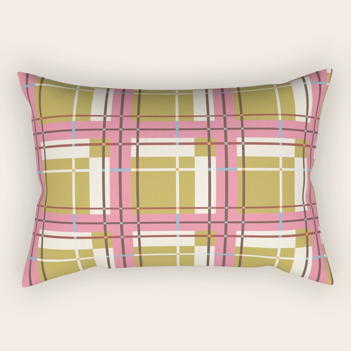 Bold Checked Design Rectangular Pillow Gallery Image 2