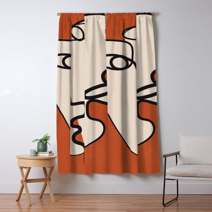 Interwoven Faces 2 Window Curtain Gallery Image 1