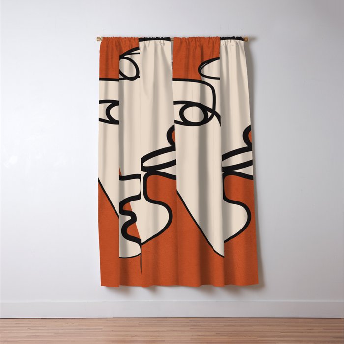 Interwoven Faces 2 Window Curtain Gallery Image 3