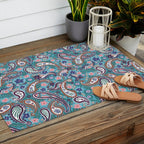 Whimsical Paisley Dance Outdoor Rug Gallery Image 2
