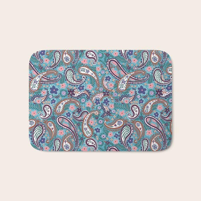 Whimsical Paisley Dance Bath Mat Gallery Image 1