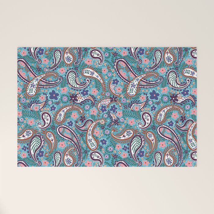 Whimsical Paisley Dance Welcome Mat Gallery Image 1