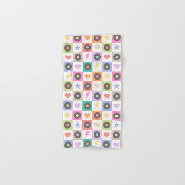 Colorful Checkerboard 80s - Pastel Colors Bath Towel Gallery Image 1
