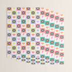 Colorful Checkerboard 80s - Pastel Colors Wrapping Paper Gallery Image 3