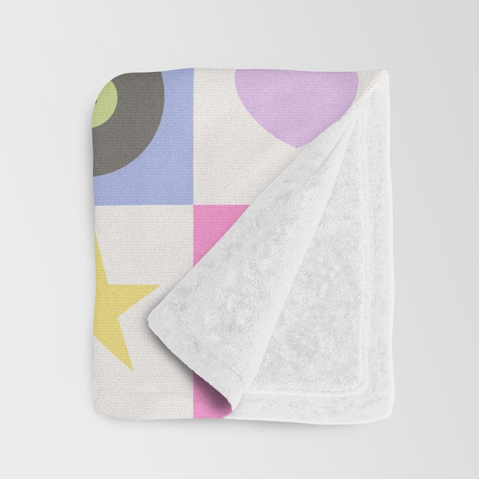 Colorful Checkerboard 80s - Pastel Colors Throw Blanket Gallery Image 3