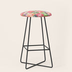 Retro Rainbow Daisy Quilt Stool Gallery Image 1