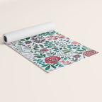 Pink and Purple Flowers Pattern Yoga Mat Gallery Image 2