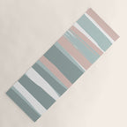 Festive, Abstract, Stripes Pattern, Pink, Green, White Yoga Mat Gallery Image 1