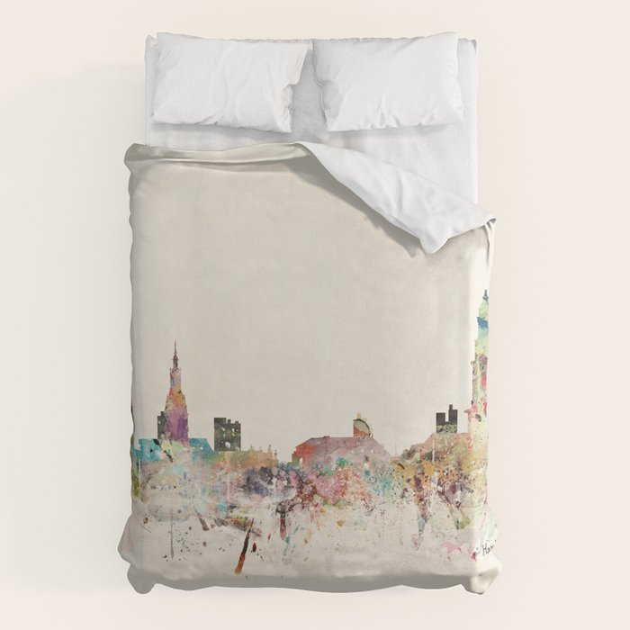 hamburg germany skyline Duvet Cover Gallery Image 6