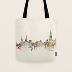 hamburg germany skyline Tote Bag Gallery Image 1