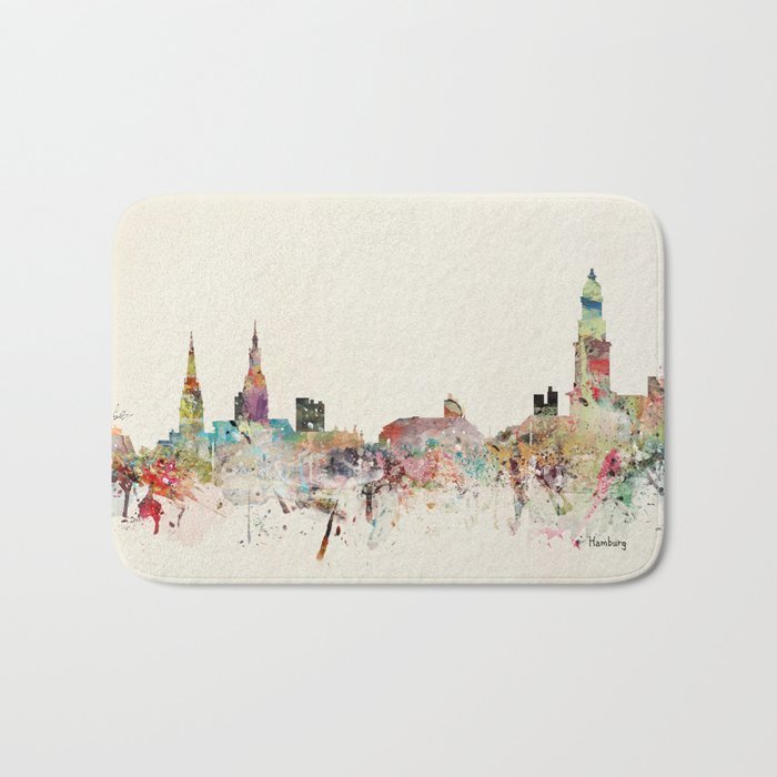 hamburg germany skyline Bath Mat Gallery Image 1