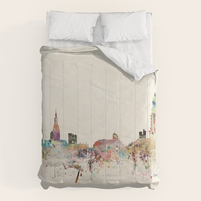 hamburg germany skyline Comforter Gallery Image 1