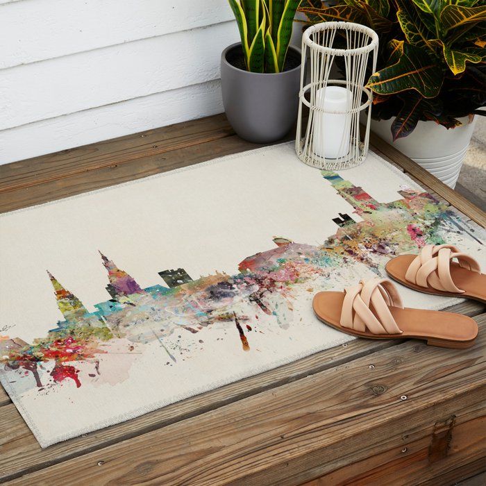 hamburg germany skyline Outdoor Rug Gallery Image 2