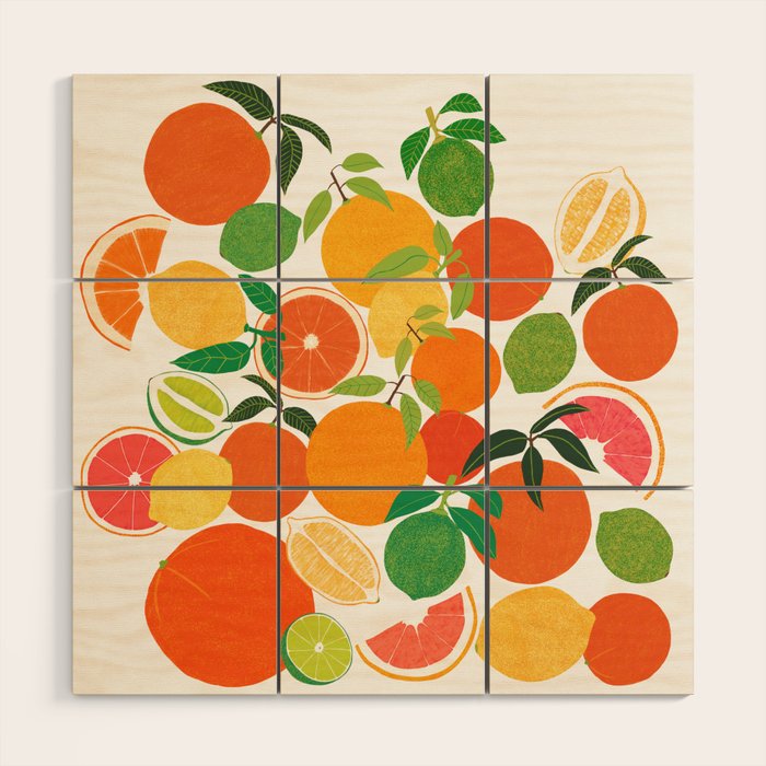 Citrus Harvest Wood Wall Art Gallery Image 1