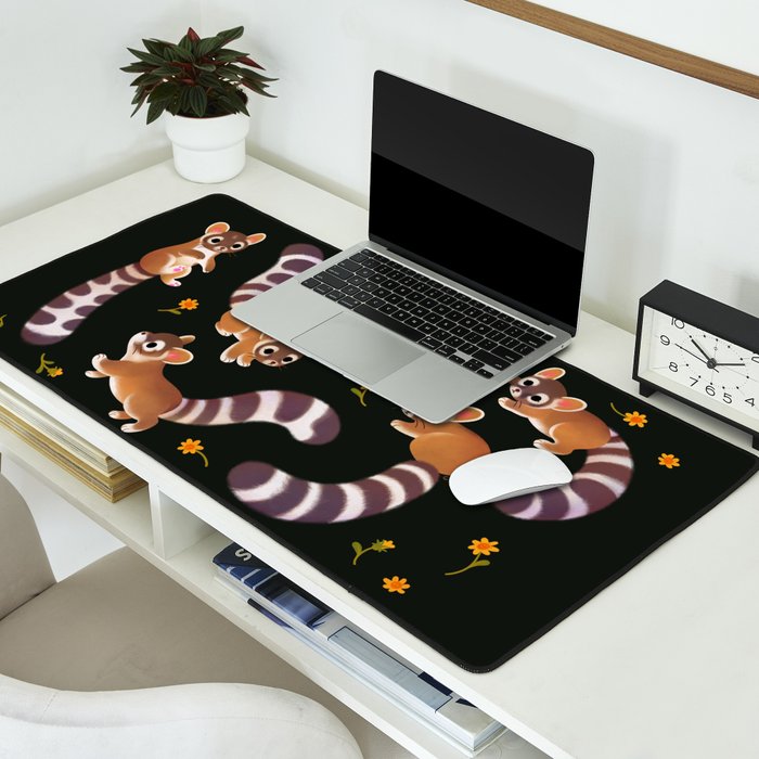 Ringtail - dark Desk Mat Gallery Image 2