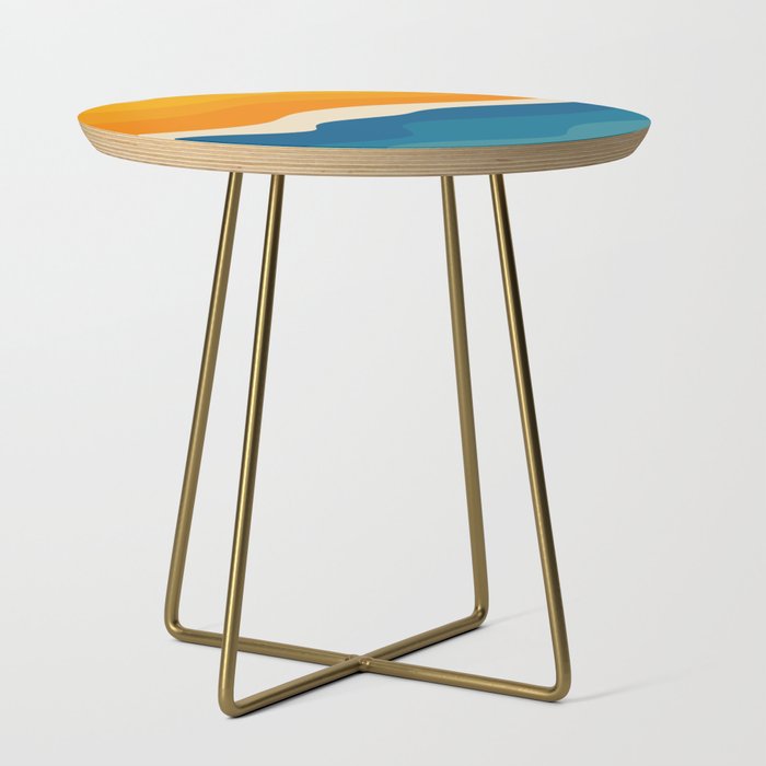 Minimalist abstract waves Side Table Gallery Image 1