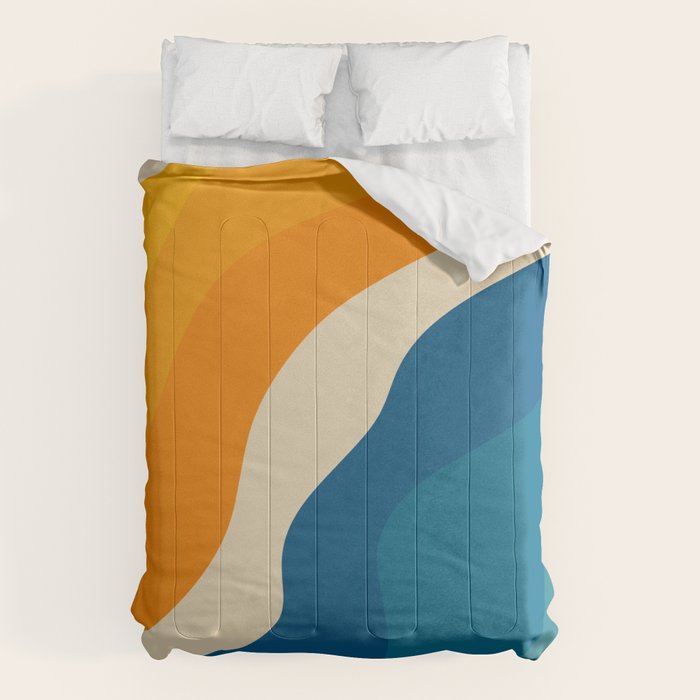 Minimalist abstract waves Comforter Gallery Image 1