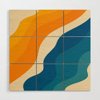 Minimalist abstract waves Wood Wall Art Gallery Image 1