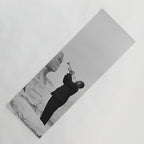 Louis Armstrong at the Spinx and Egyptian Pyrimids Vintage black and white photography / photographs Yoga Mat Gallery Image 1