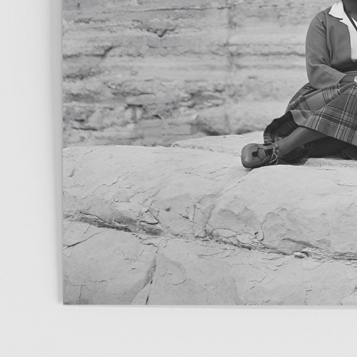 Louis Armstrong at the Spinx and Egyptian Pyrimids Vintage black and white photography / photographs Poster Gallery Image 3