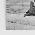 Louis Armstrong at the Spinx and Egyptian Pyrimids Vintage black and white photography / photographs Poster Gallery Image 3