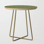 Gold Spiritual Lotus on Dark Olive Green Side Table Gallery Image 1