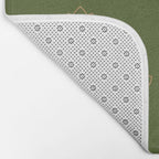 Gold Spiritual Lotus on Dark Olive Green Bath Mat Gallery Image 2