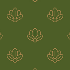 Gold Spiritual Lotus on Dark Olive Green Coffee Mug Gallery Image 2