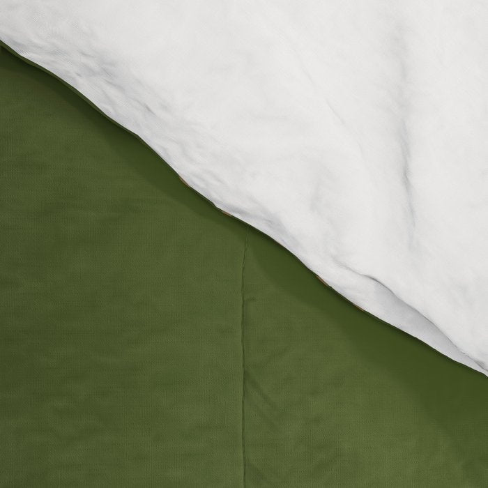 Gold Spiritual Lotus on Dark Olive Green Comforter Gallery Image 4