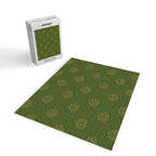 Gold Spiritual Lotus on Dark Olive Green Jigsaw Puzzle Gallery Image 2