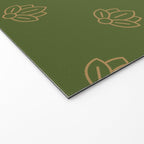 Gold Spiritual Lotus on Dark Olive Green Welcome Mat Gallery Image 2