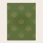 Gold Spiritual Lotus on Dark Olive Green Notebook Gallery Image 4