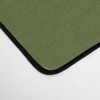 Gold Spiritual Lotus on Dark Olive Green Desk Mat Gallery Image 4