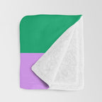 Vibrant green and purple stipes Throw Blanket Gallery Image 3