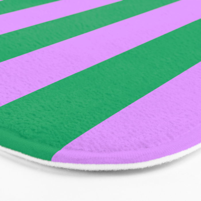 Vibrant green and purple stipes Bath Mat Gallery Image 3
