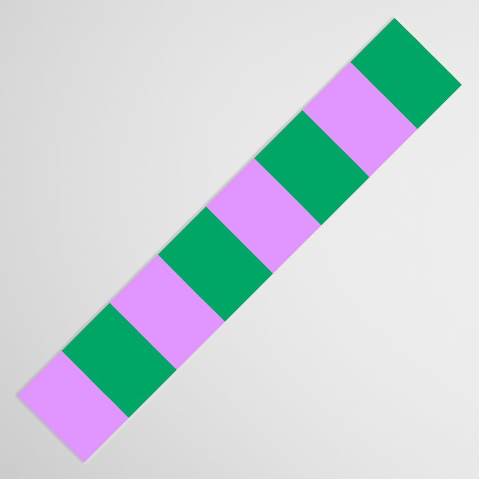 Vibrant green and purple stipes Table Runner Gallery Image 3