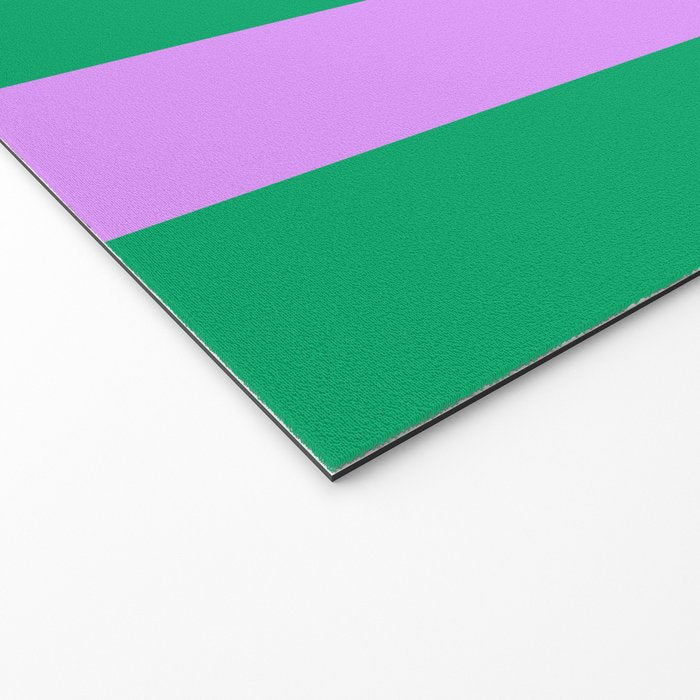Vibrant green and purple stipes Welcome Mat Gallery Image 2