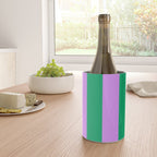 Vibrant green and purple stipes Wine Chiller Gallery Image 4
