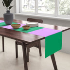 Vibrant green and purple stipes Table Runner Gallery Image 2